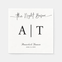 Monogram Cocktail Paper Napkin Servet