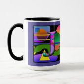 Monogram Cofee mok met initialen J en C (Links)