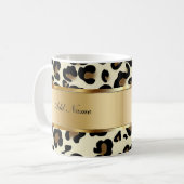 Monogram Coffee Mugs Leopard Koffiemok (Voorkant links)