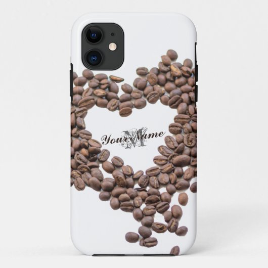 Monogram Coffeeholic-telefoontas! Case-Mate iPhone Case (Achterkant)