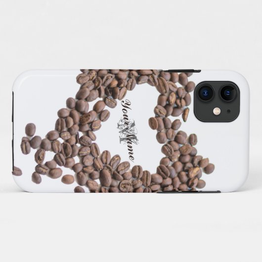  Monogram Coffeeholic-telefoontas! Case-Mate iPhone Case (Achterkant (horizontaal))
