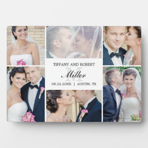 Monogram Collage EDITABLE KLEUR Plak met paling Ea Fotoplaat