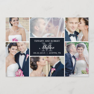 Monogram Collage Weddenschap - Zwart Kaart