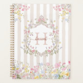 Monogram Colorful Floral Rococo Style Stripes (Devant)