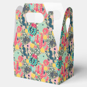 Monogram | Colorful Polka Dot Cactus Pattern Bedankdoosjes (Geopend)