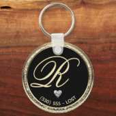 Monogram / Contact Infor Sleutelhanger (Achterkant)