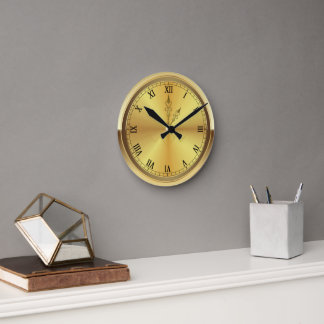 Monogram Contemporary Goud Ronde Klok