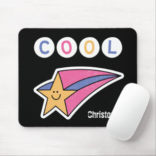 Monogram cool cartoon Black Star Kinder Muismat