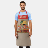 Monogram Cool  ontwerp Amerikaanse Taco Schort (Gedragen)