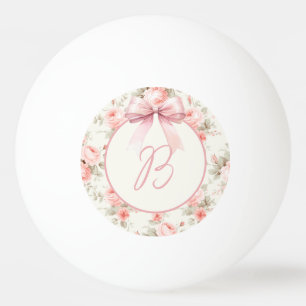 Monogram Coquette Roze Boog Pingpongballen