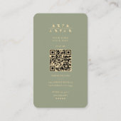 Monogram Cosmetoloog Sage Script Modern Visitekaartje (Achterkant)