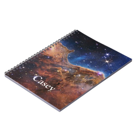 Monogram Cosmic Cliffs Carina Nebula Telescope Notitieboek (Linkerzijde)