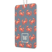 Monogram Crab Pattern Navy Blue Luchtverfrisser (Links)