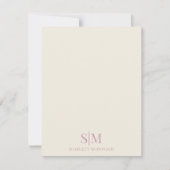Monogram Cream Lila Ikat Abstract Patroon Notitiekaartje (Voorkant)