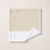 Monogram Cream White Two Tone Bad Handdoek (Wasdoekje)