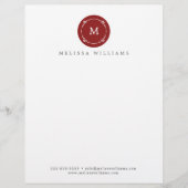 Monogram Creative Professional Modern Letterhead Briefhoofd (Voorkant)