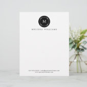 Monogram Creative Professional Modern Letterhead Briefhoofd (Staand voorkant)