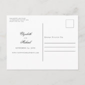  Monogram Crest Bewaar de datumfoto Aankondigingskaart (Achterkant)