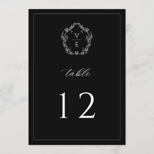  Monogram Crest Black Wedingnummer Programma (Achterkant)