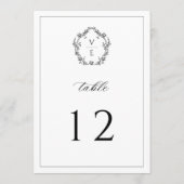 Monogram Crest Black Wedingnummer Programma (Achterkant)