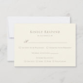 Monogram Crest Elegant Ivory Menu Wedding (Dos)