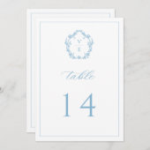  Monogram Crest Lichtblauw Tafelnummer (Voorkant / Achterkant)