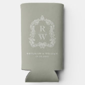 Monogram Crest Sage Green Wedding (Achterkant)