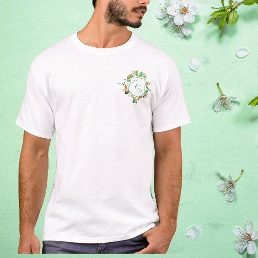 Monogram Crest St. Patrick's day T-shirt Lucky