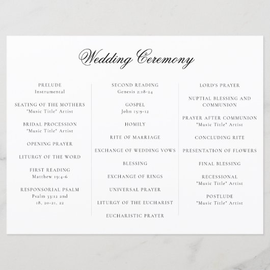 Monogram Crest Trifold Wedding Fotoprogramma (Achterkant)