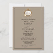Monogram Crest Wedding Invitation (Devant)