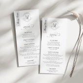 Monogram Crest Wedding Place Card Menu