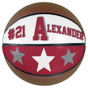 Monogram Crimson Red, White, Grey Basketbal