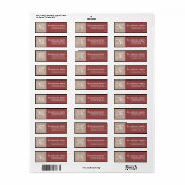 Monogram Cross X Pattern Return Address Label (Full Sheet)