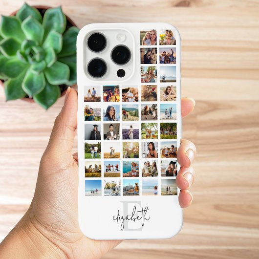 Monogram Custom 36 Photo Collage Case-Mate iPhone Case