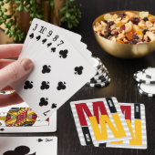 Monogram Custom Color Groot Initiaal Modern Pokerkaarten (Insitu)