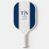 Monogram Custom Initialen Pickleball Paddle - Blau (Voorkant)