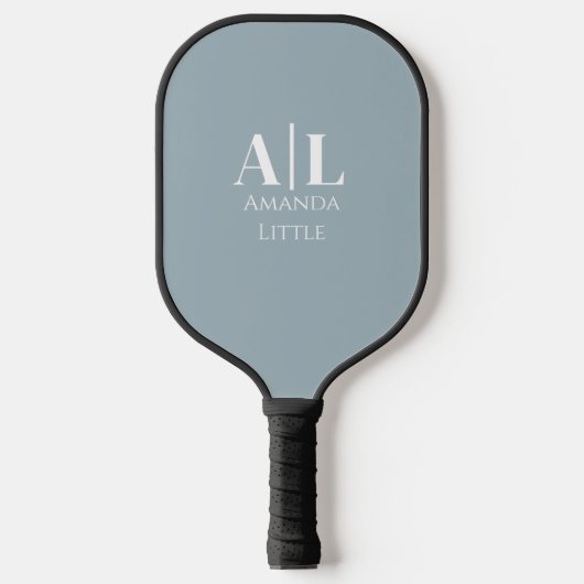 Monogram Custom Initialen Pickleball Paddle - Blau (Voorkant)