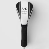 Monogram Custom Initialen Pickleball Paddle - Blau Golfheadcover (Voorkant)