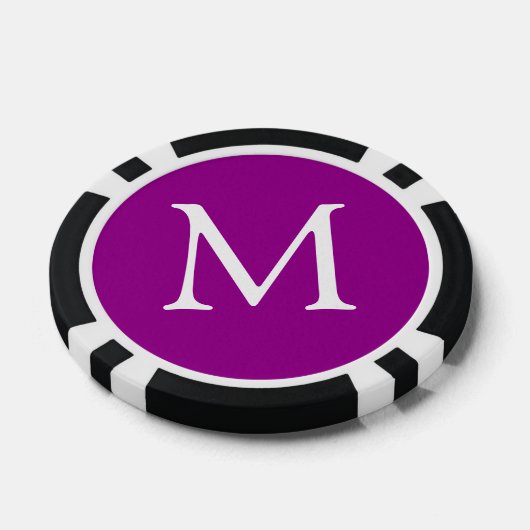 Monogram Custom Uw brief en kleuren poker chips (Enkel)