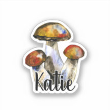 Monogram Cute Artsy Trendy Mushroom - voeg naampla