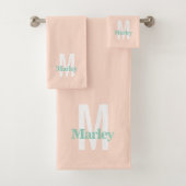 Monogram Cute Blush Pink Bold Moderne Design Chic (En situation)