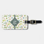 Monogram | Cute Cactus Standing Pattern Bagagelabel (Voorkant horizontaal)