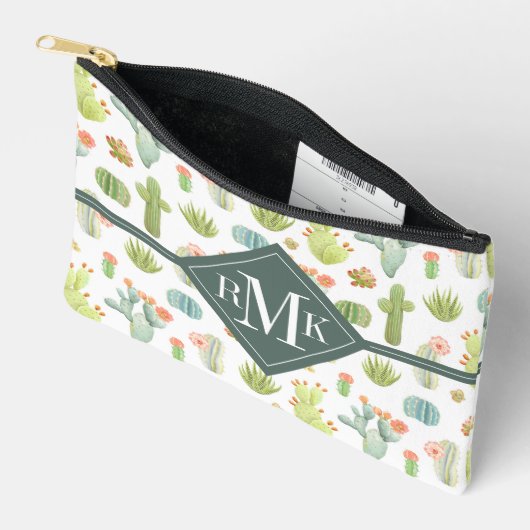 Monogram | Cute Cactus Standing Pattern Etui (Open)