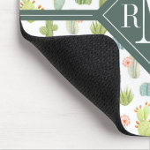 Monogram | Cute Cactus Standing Pattern Muismat (Hoek)