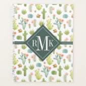 Monogram | Cute Cactus Standing Pattern Planner (Voorkant)