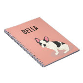 Monogram. Cute French Bulldog. Notitieboek (Rechterzijde)