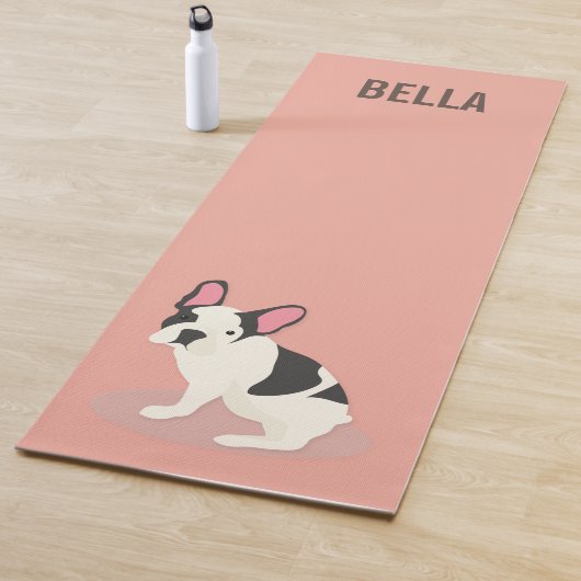 Monogram Cute French Bulldog Yogamat (In situ)