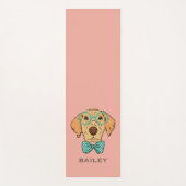 Monogram Cute & Funny Labrador Retriever Hipster Yogamat (Voorkant)