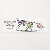 Monogram Cute Funny Unicorn Yogamat (Voorkant (horizontaal))