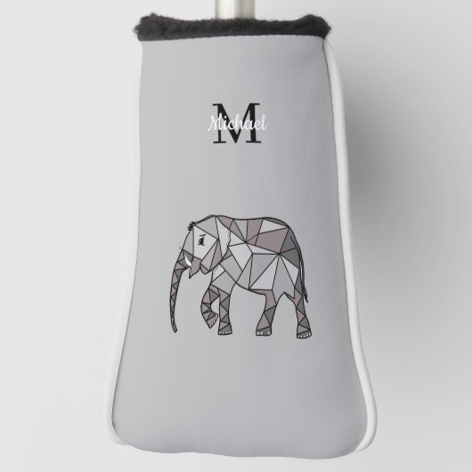 Monogram Cute Graphics Elephant, speciaal aangepas Golfheadcover (Draai 90)